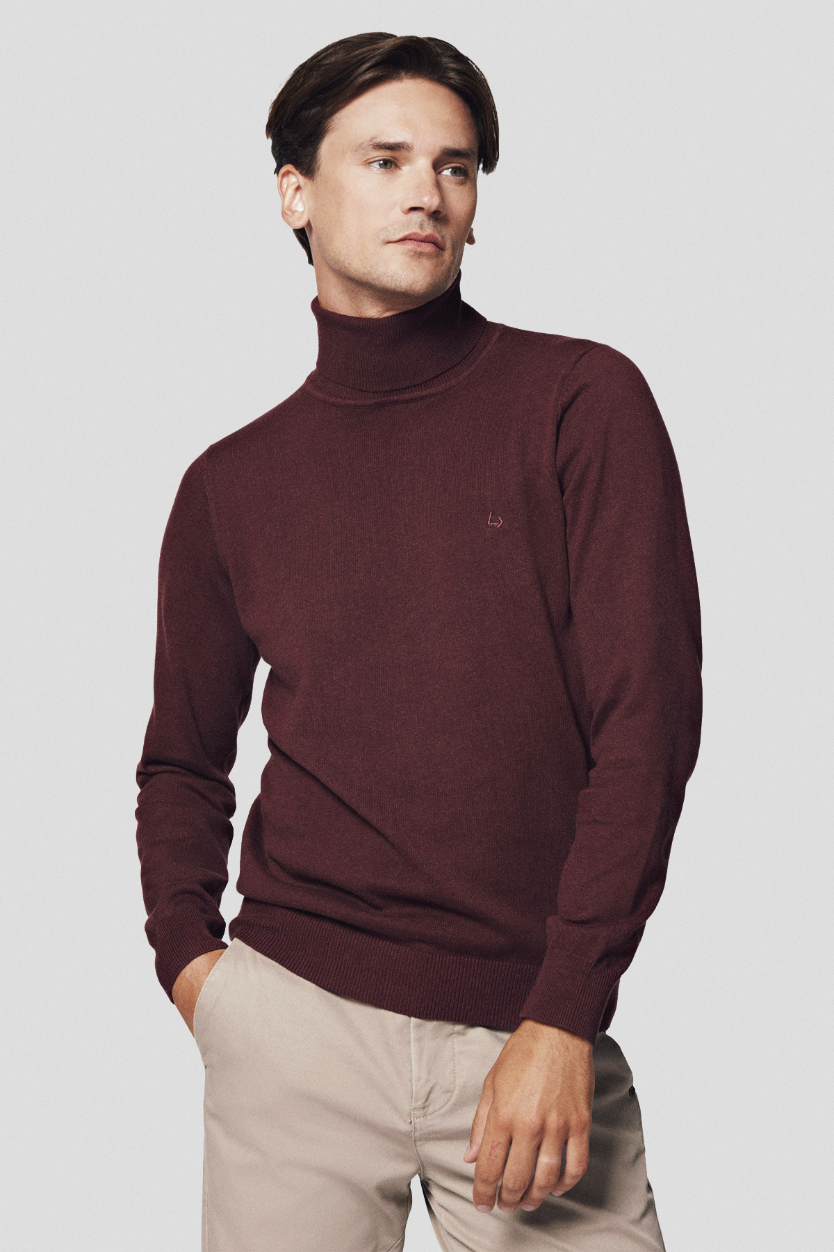 Lancerto Golf Bordowy z Bawełną Slink