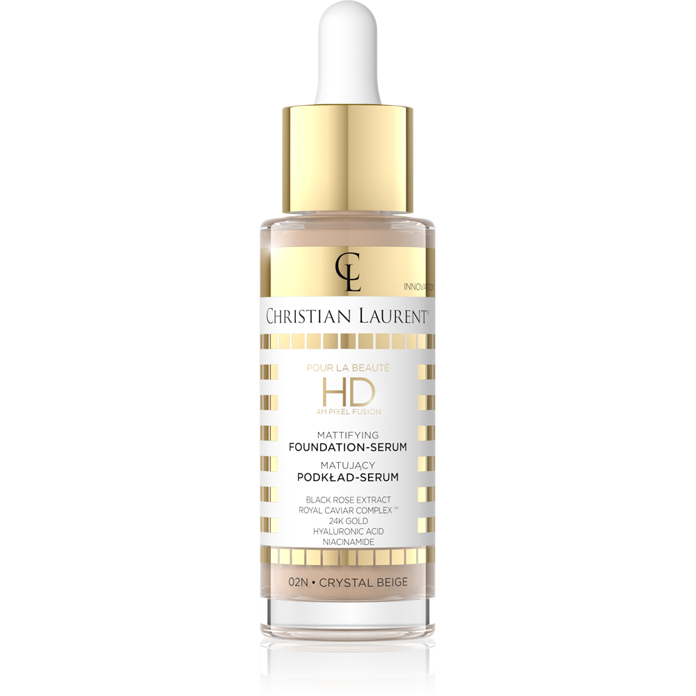 Christian Laurent HD podkład-serum do twarzy 02 crystal beige, 30 ml