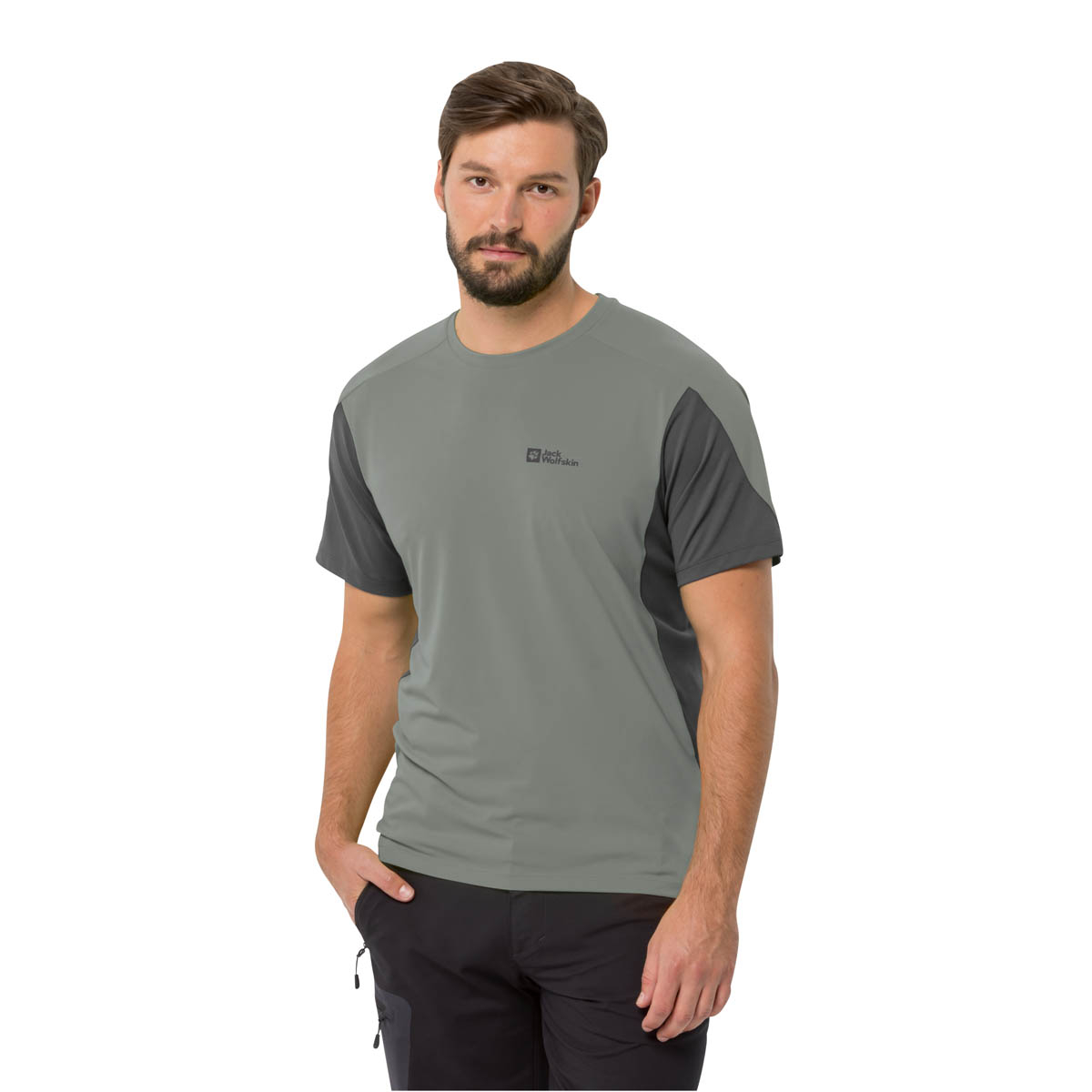 Koszulka męska Jack Wolfskin NARROWS T M gecko green - L