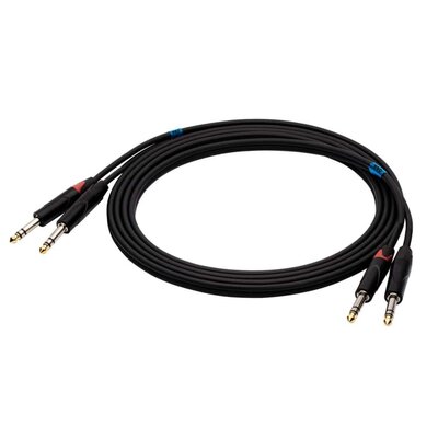 Kabel SSQ JSJS1 PRO 2 x Jack stereo 6.3 mm - 2 x Jack stereo 6.3 mm 1 m