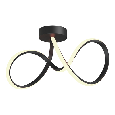 Lampa sufitowa LED wstęga czarna CLINT 41 cm