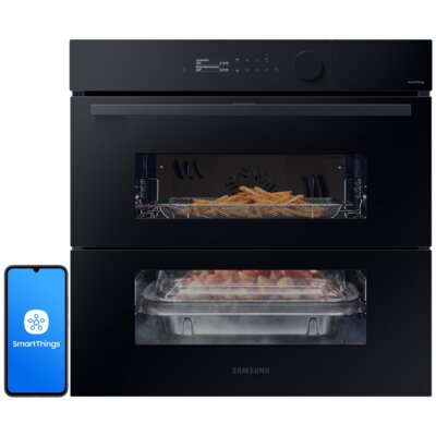 Piekarnik SAMSUNG NV7B5785JAK U2 Dual Cook Flex Elektryczny parowy Czarne szkło A+