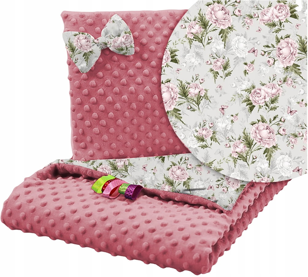 Kocyk minky 75x100 kołderka + poduszka Babymam