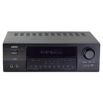 Amplituner AKAI AS110RA-320 Czarny 5.1-kanałowy, 7 wbudowanych efektów DSP, Wejście gramofonowe MM, wejście USB