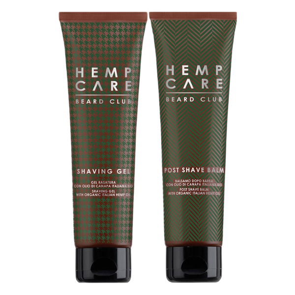 Hemp Care Beard Club zestaw: żel do golenia, 150 ml + balsam po goleniu z olejem konopnym, 150 ml