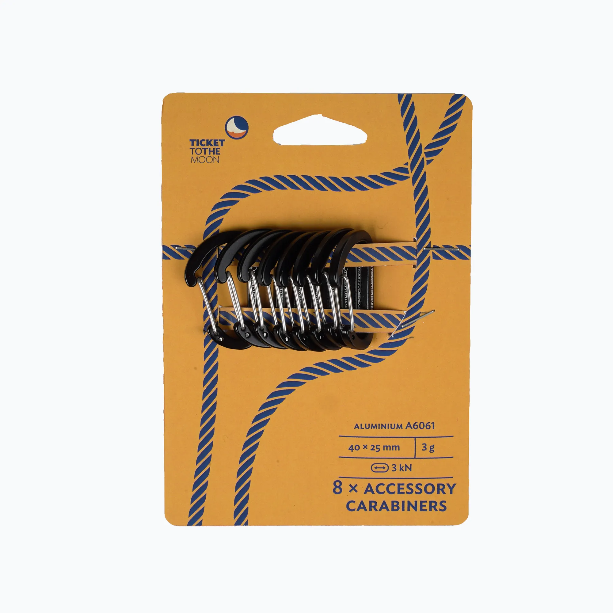 Ticket to The Moon - Zestaw aluminiowych karabinków do akcesoriów 8 szt.
