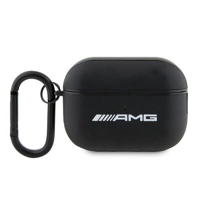 Etui AMG Leather White Logo do Apple AirPods Pro 2 gen Czarny