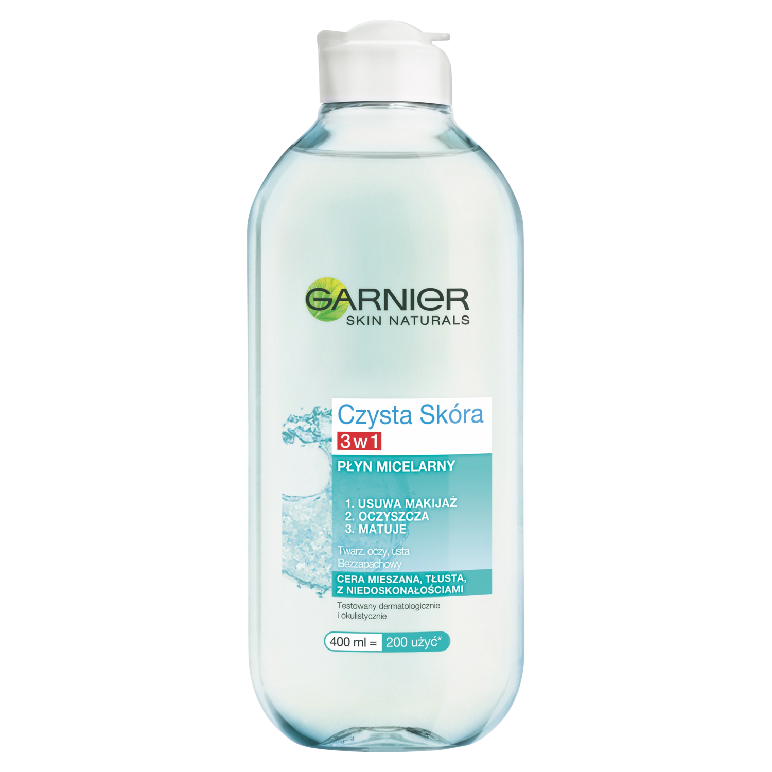 Garnier Czysta Skóra matujący płyn micelarny do demakijażu twarzy, 400 ml