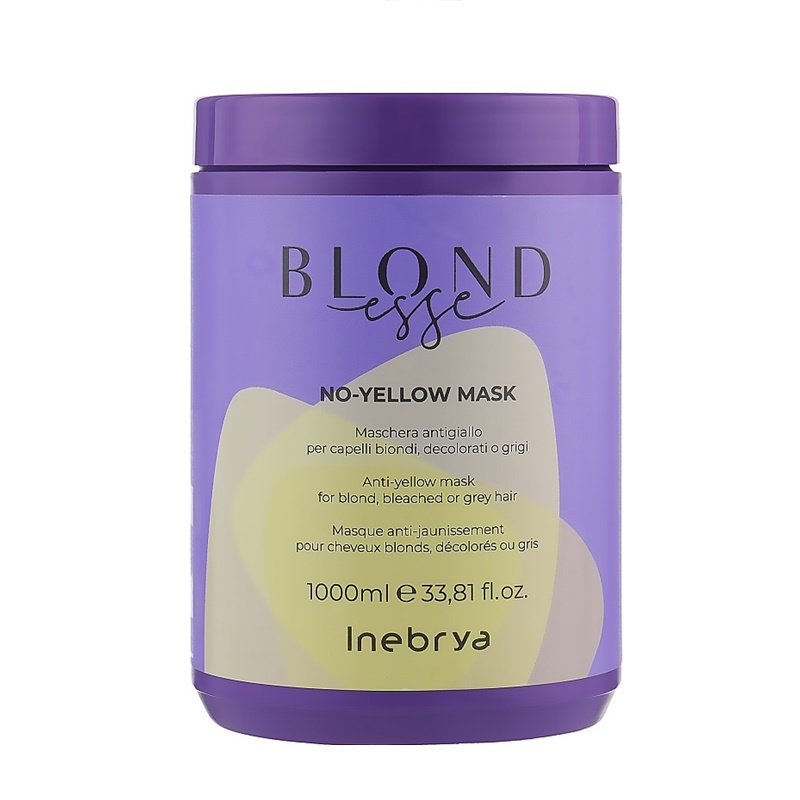 Inebrya Blondesse No Yellow maska do włosów blond, 1000 ml