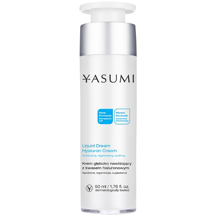 Yasumi Liquid Dream nawilżający krem z kwasem hialuronowym do twarzy, 50 ml