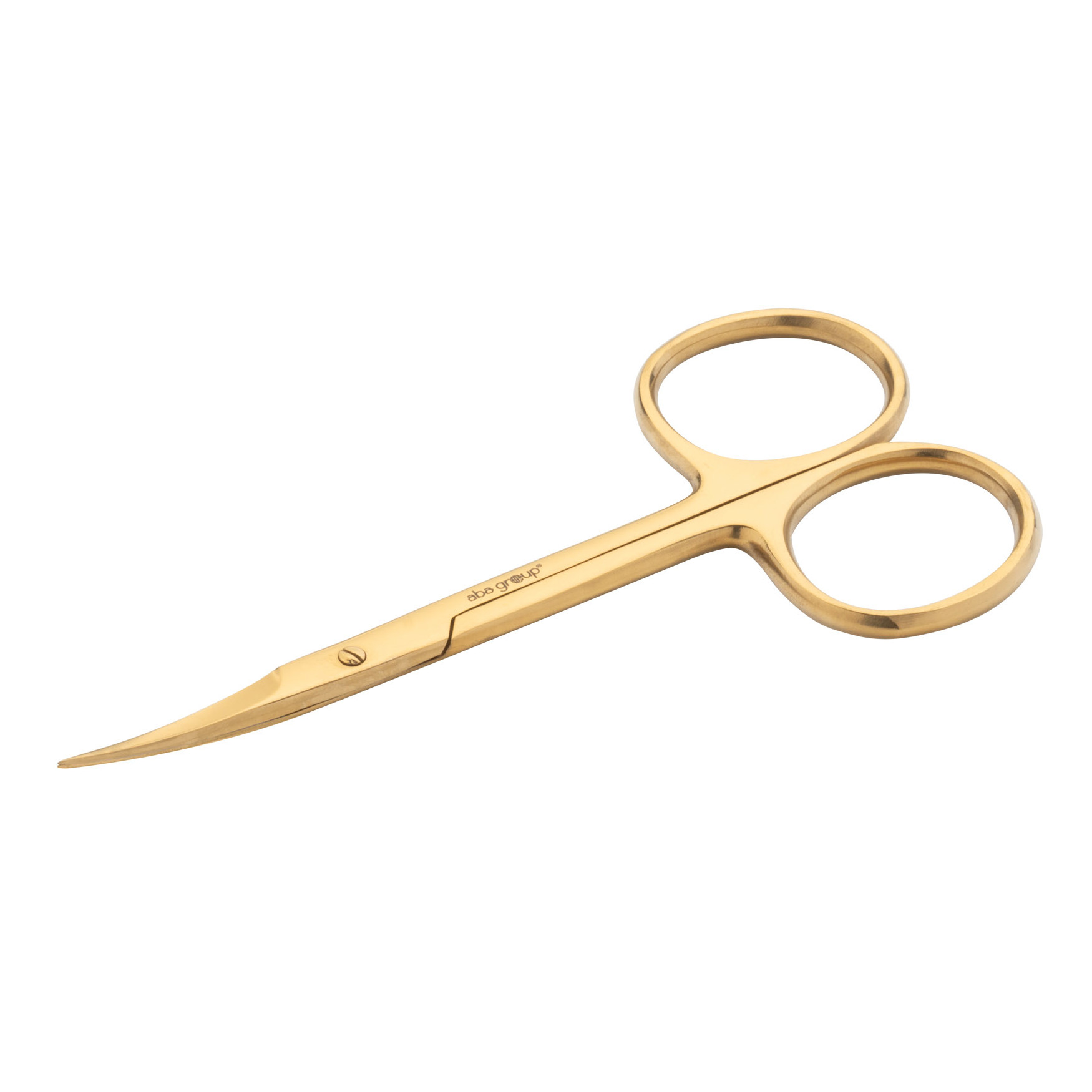 Aba Group nożyczki do paznokci i skórek zagięte, złote, 1 szt.