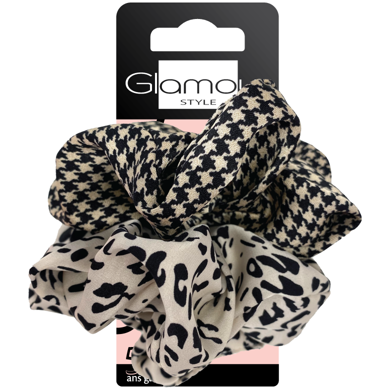 Glamour zestaw gumek do włosów, 2 szt./1 zest.