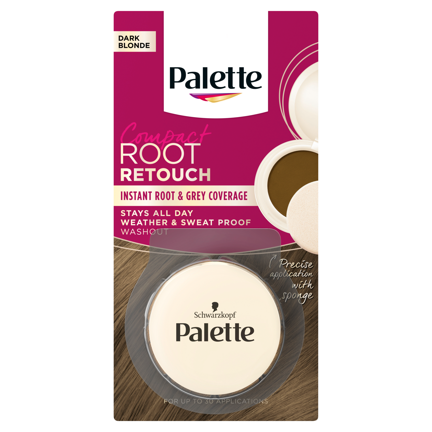 Palette Root Retouch korektor do maskowania odrostów w pudrze ciemny blond, 3 g