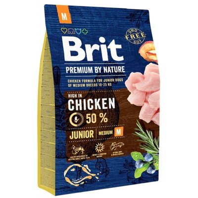 Karma dla psa BRIT Premium By Nature Junior Kurczak 3 kg