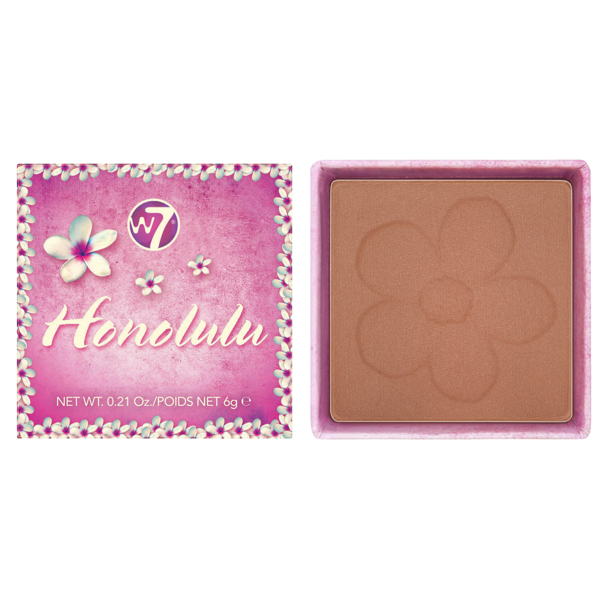 W7 Honolulu prasowany bronzer z pędzlem do twarzy Original, 6g