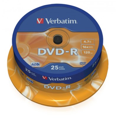 Płyta VERBATIM Matt Silver DVD-R, 4.7 GB, 16x (25 szt.)
