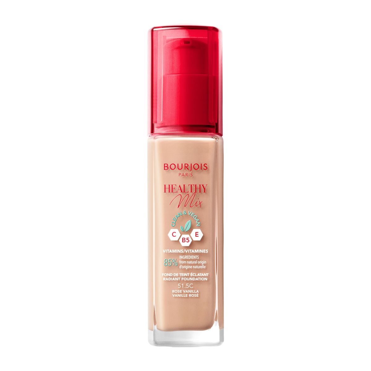 Bourjois Healthy Mix Clean wegański podkład rozświetlający 51,5 rose vanilla, 30 ml