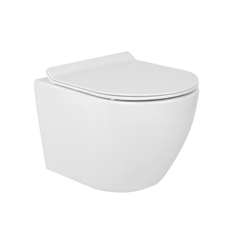 MISKA WC WISZĄCA RIMLESS PURO-WH-03 BIAŁA DESKA WOLNOOPADAJĄCA DUROPLAST