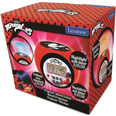 Zabawka budzik z projektorem LEXIBOOK Biedronka i Czarny Kot RL977MI