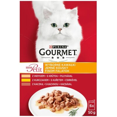Karma dla kota GOURMET Mon Petit Mix Drób (6 x 50 g)