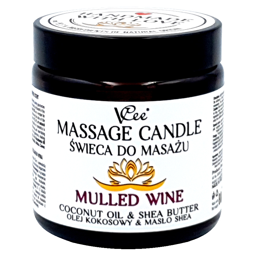 Vcee Mulled Wine świeca do masażu ciała, 80 g