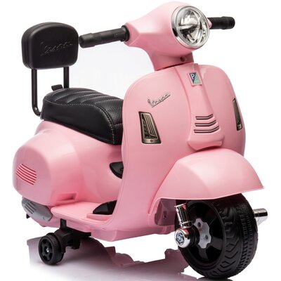 Motorek elektryczny SUN BABY Scooter Vespa z oparciem Różowy