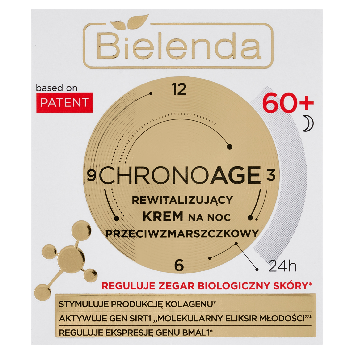 Bielenda Chrono Age rewitalizujący krem przeciwzmarszczkowy do twarzy 60+ na noc, 50 ml