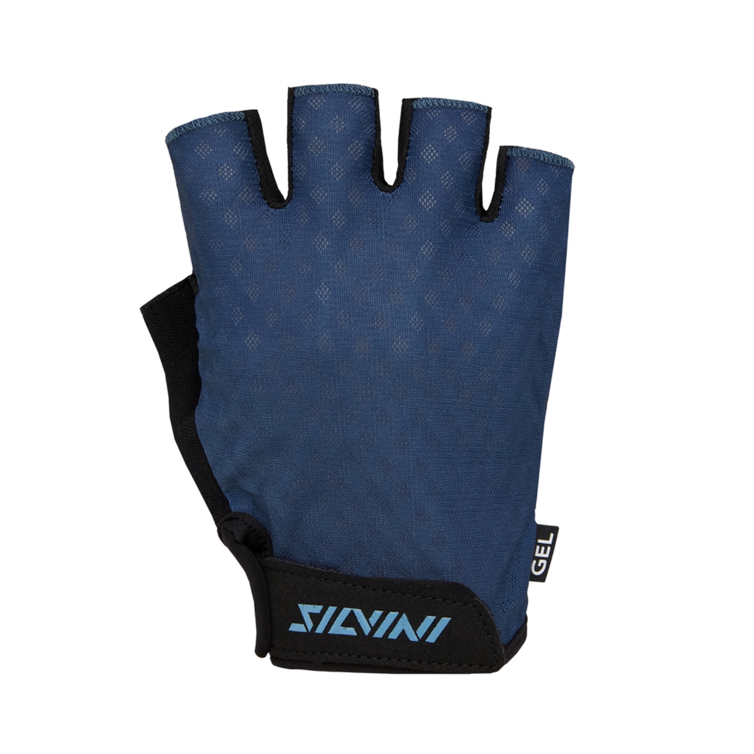 Męskie rękawiczki rowerowe krótkie Silvini Gaiono navy/black - L