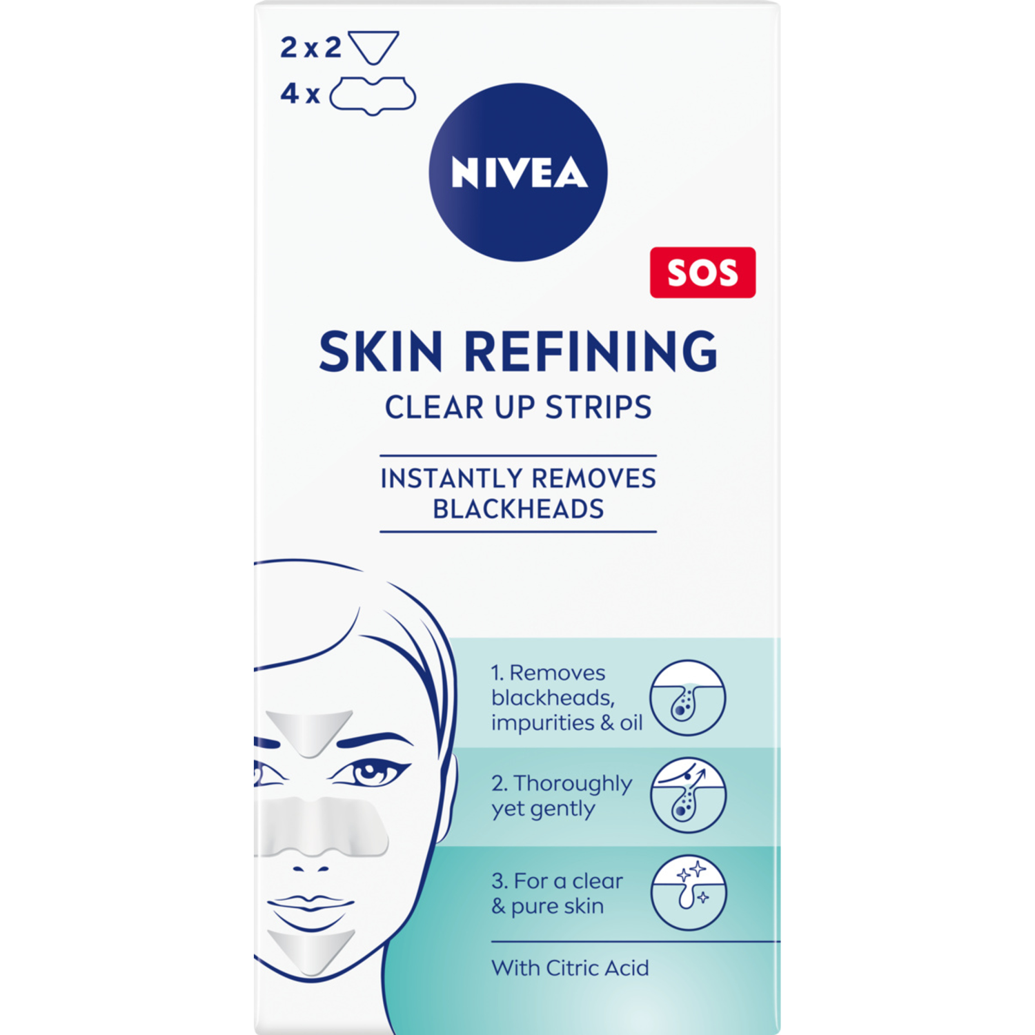 Nivea plastry oczyszczające przeciw zaskórnikom, 6 szt./1 opak.