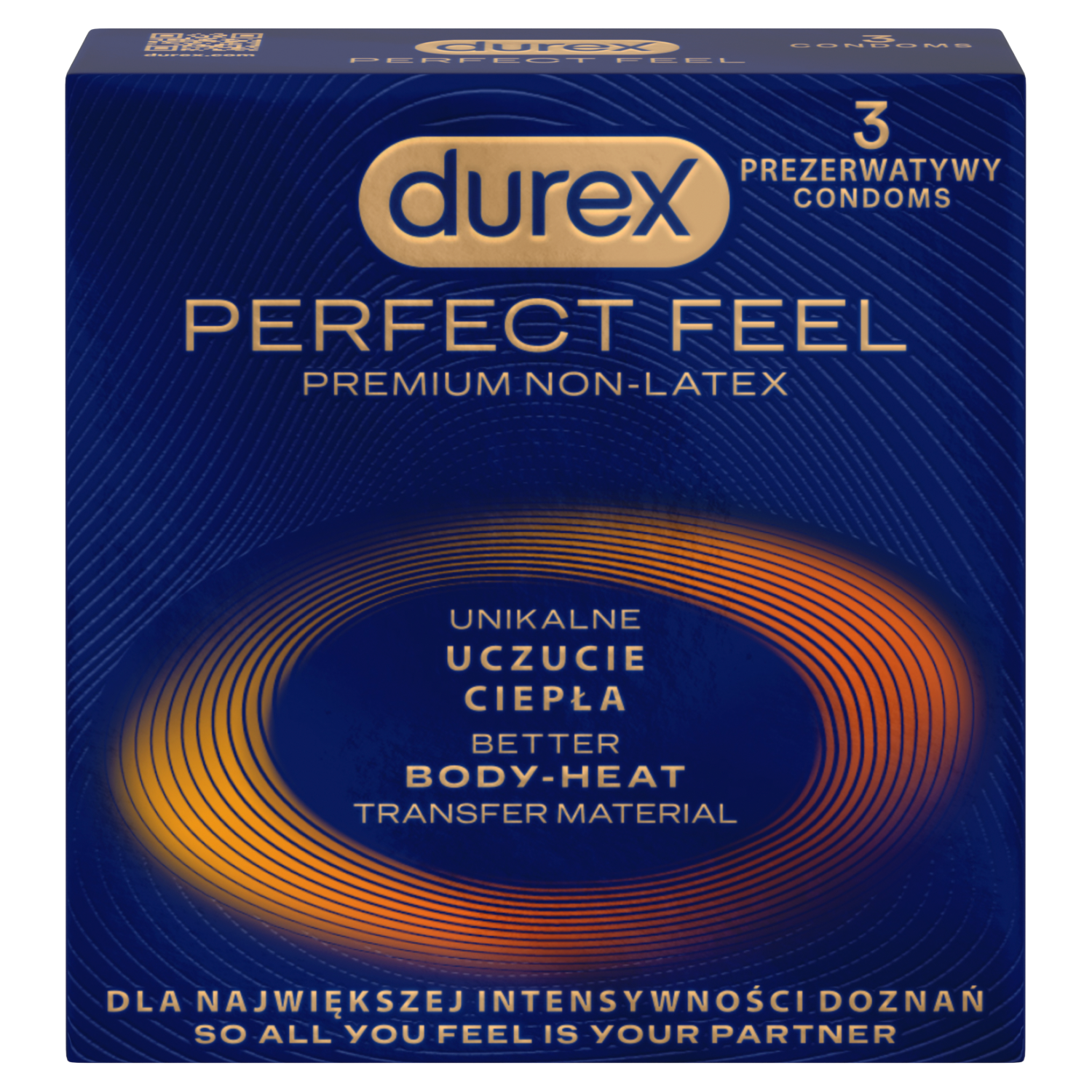 Durex Perfect Feel prezerwatywy, 3 szt./1 opak.