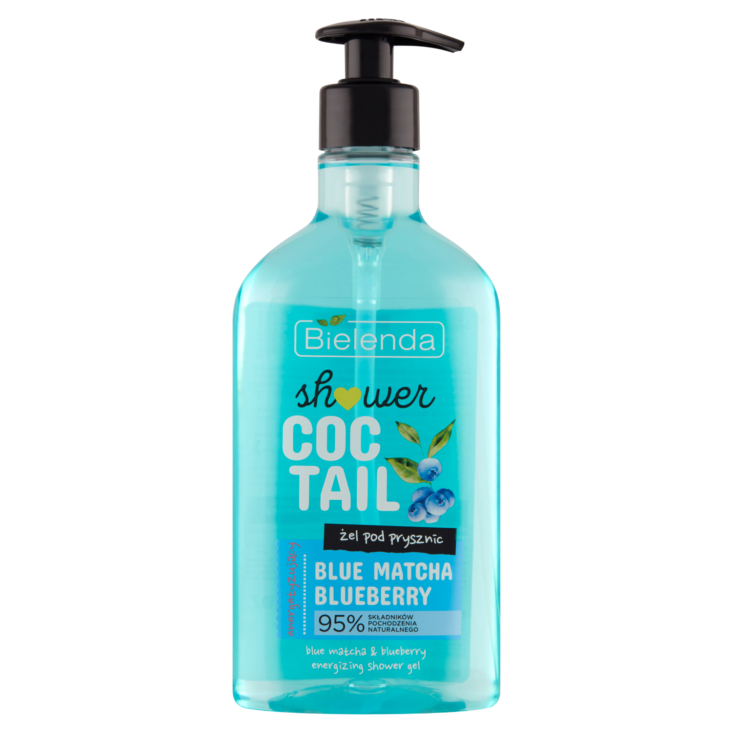 Bielenda Shower Coctail energetyzujący żel pod prysznic blue matcha i blueberry, 400 ml