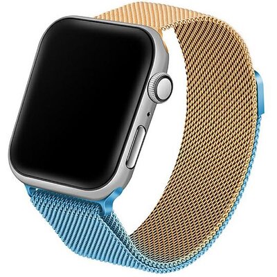 Pasek BELINE Steel do Apple Watch 2/3/4/5/6/7/8/SE/SE 2/Ultra (42/44/45/49mm) Niebiesko-złoty