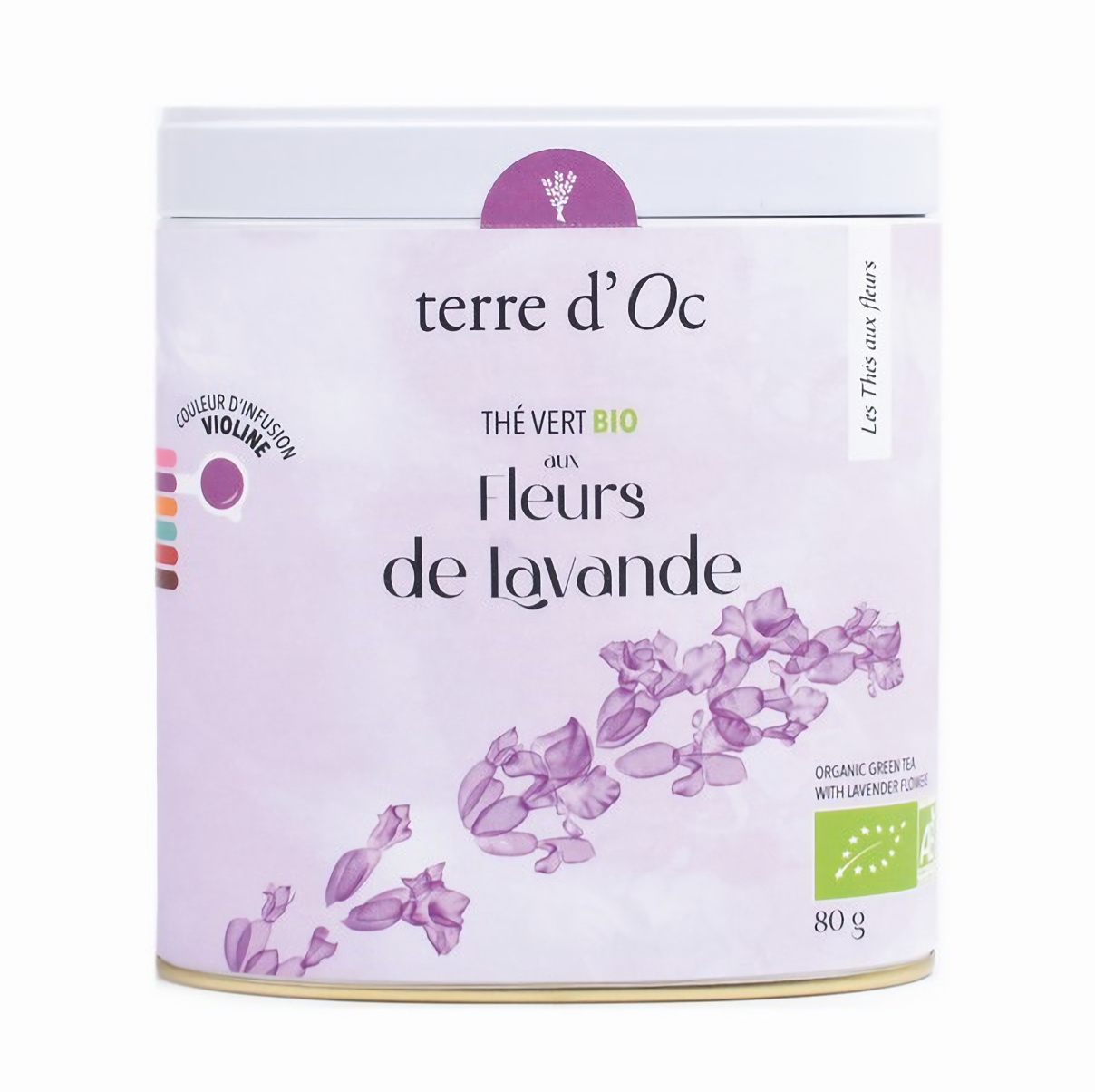 Terre d'Oc - Herbata zielona 80 g Organic Flowers Lavande