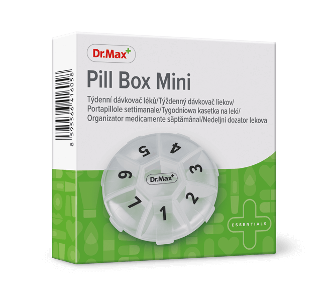 Pill Box Mini Dr.Max, Tygodniowa kasetka na leki, 1 sztuka