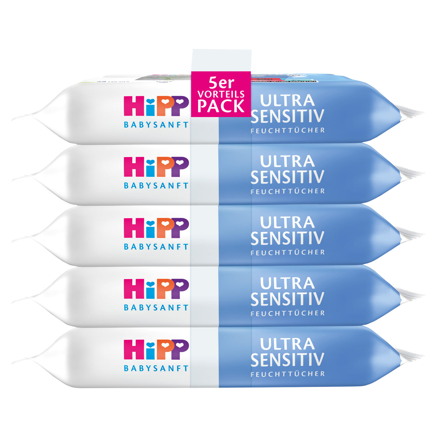 Hipp Babysanft Ultra-Sensitive chusteczki pielęgnacyjne, 5x48 szt./1 opak.