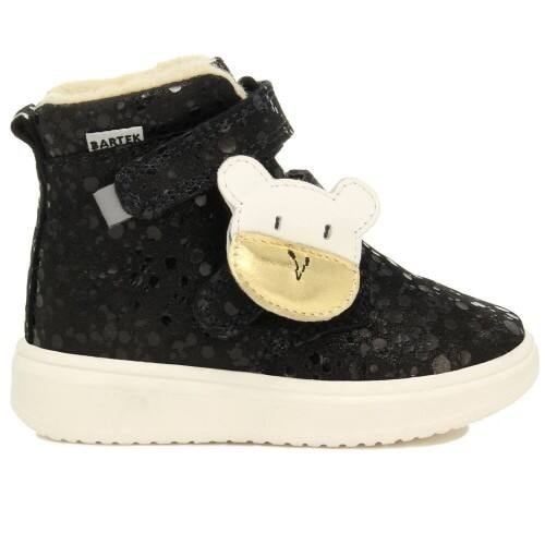 Trzewiki Ocieplane Bartek 11646017, Dla Dziewcząt, Czarny