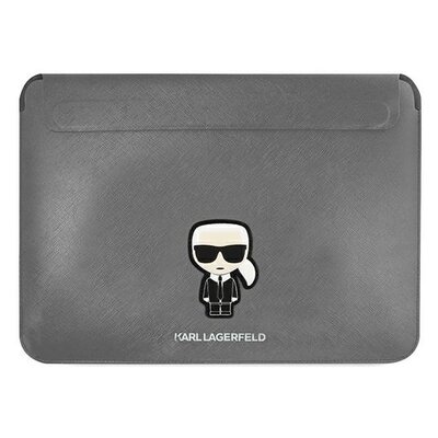 Etui na laptopa KARL LAGERFELD Saffiano Sleeve 16 cali Srebrny