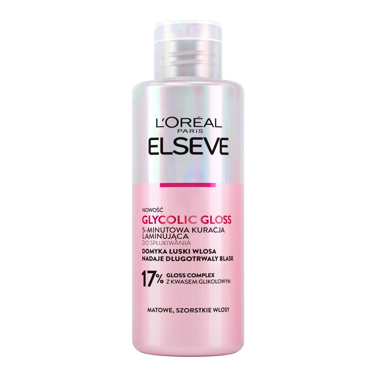L'Oréal Paris Elseve Glycolic Gloss 5-minutowa kuracja laminująca do włosów do spłukiwania, 200 ml