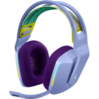 Słuchawki LOGITECH G733 Lightspeed Bezprzewodowe, Nauszne, Dźwięk przestrzenny Fioletowy