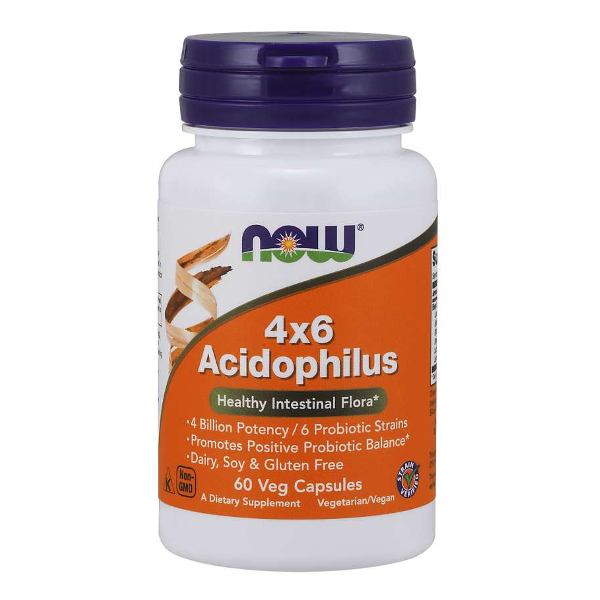 Acidophilus 4x6 (Now Foods) 60 kaps. DATA WAŻNOŚCI 30.06.2024
