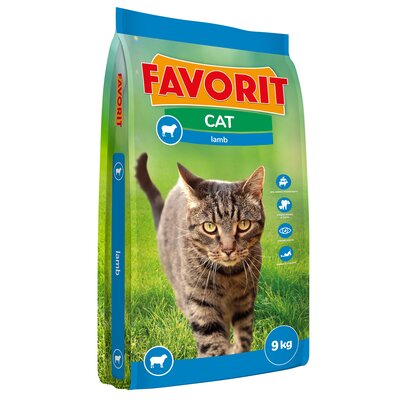 Karma dla kota FAVORIT Jagnięcina 9 kg