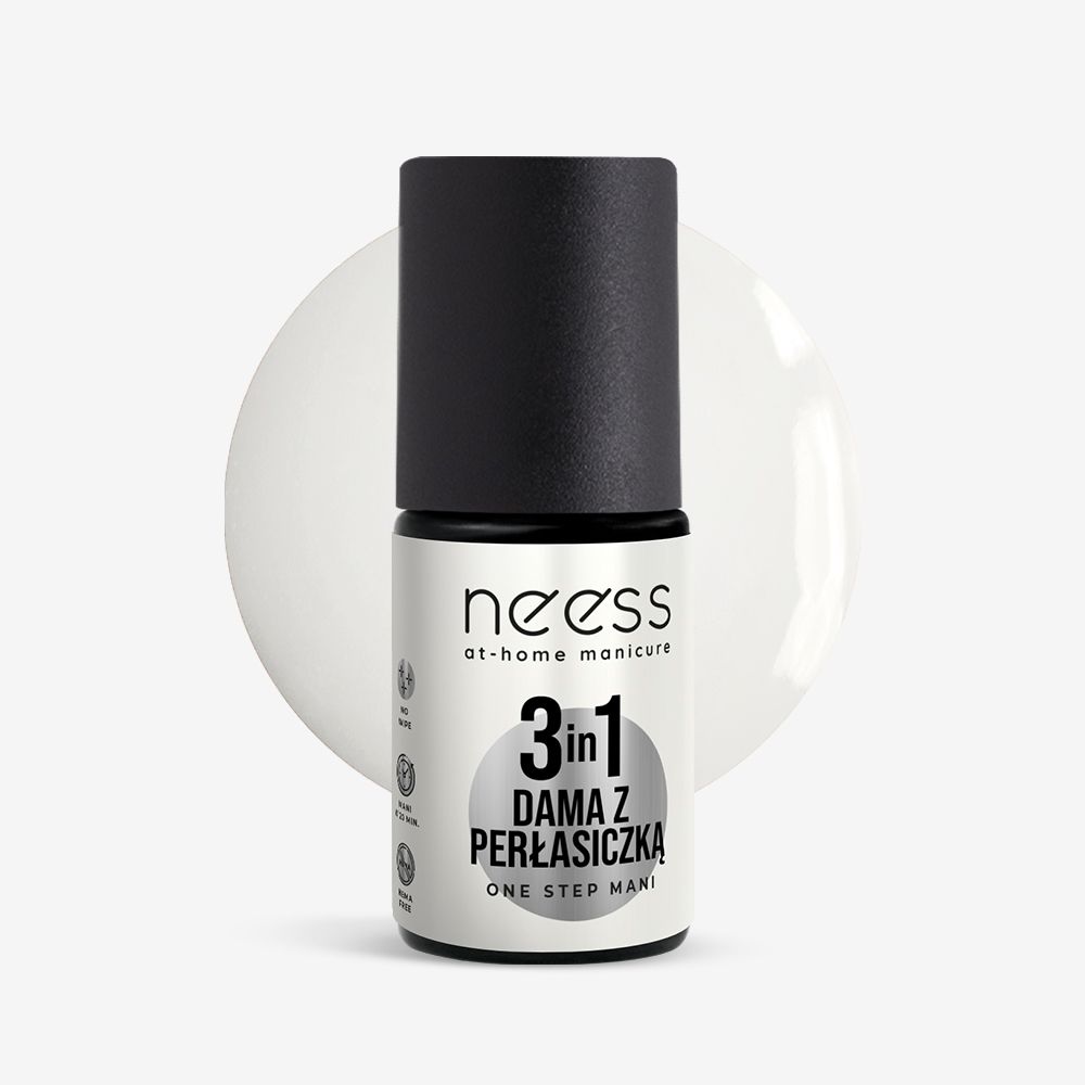 Neess One Step hybrydowa baza, kolor i top 3w1 do paznokci dama z perłasiczką, 4 ml