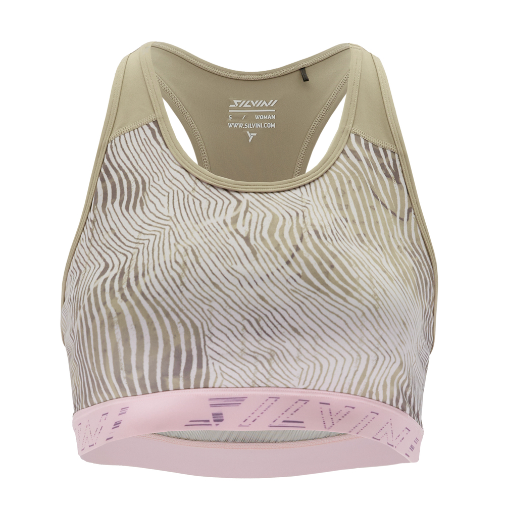 Biustonosz sportowy Silvini Bras Arnata cream/blush  - M