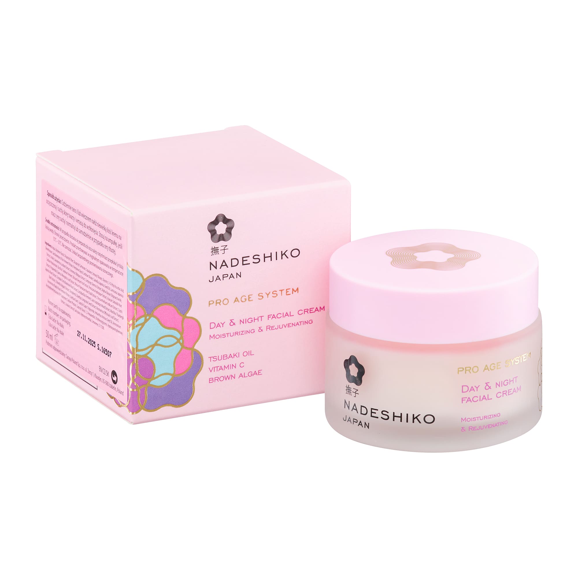 Nadeshiko Pro Age System nawilżający krem do twarzy na dzień i noc, 50 ml