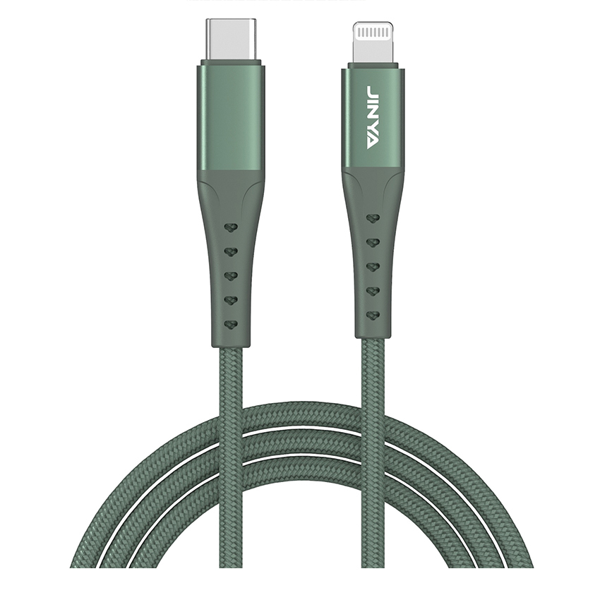 JINYA TechLink 1,8M USB-C Lightning Green - kabel lightning