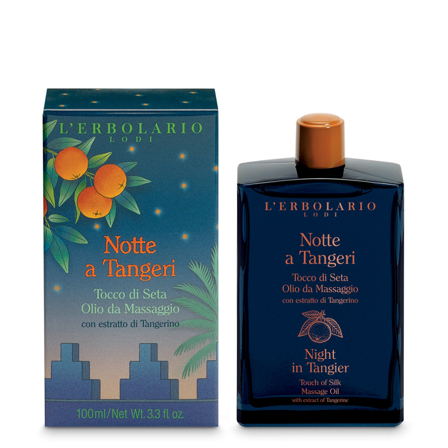 L'Erbolario Notte a Tangeri olejek do masażu - dotyk jedwabiu, 100 ml