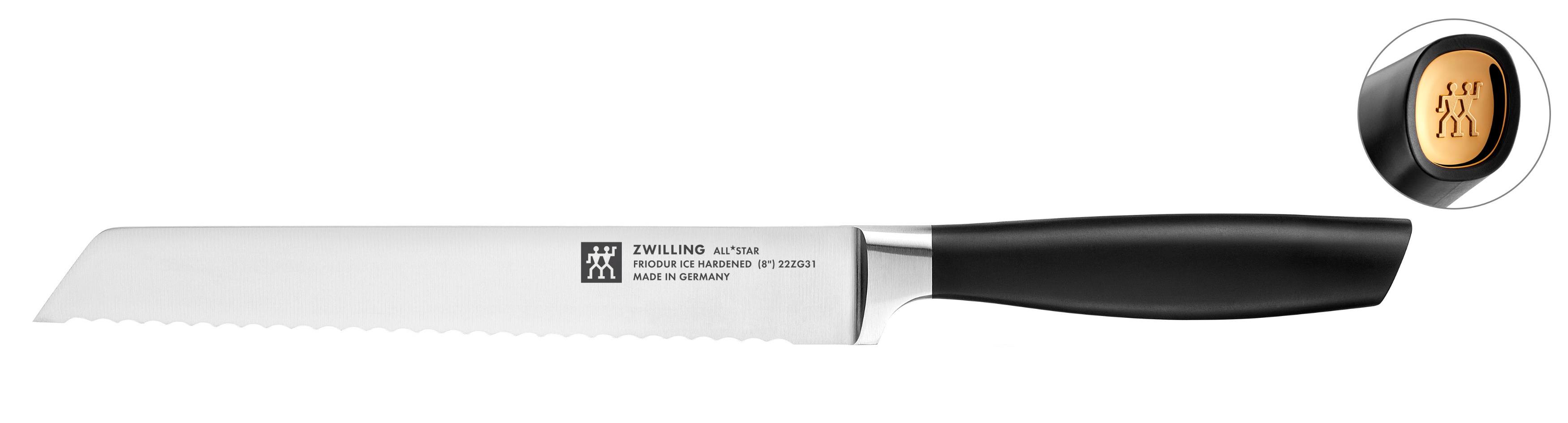 Zwilling - Nóż do pieczywa All Star Złoty