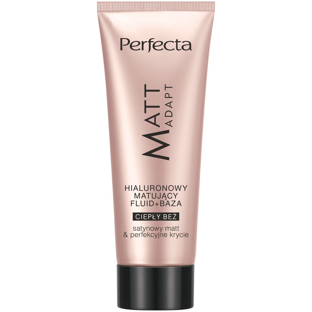Perfecta Matt Adapt hialuronowy matujący podkład-baza do twarzy ciepły beż, 30 ml