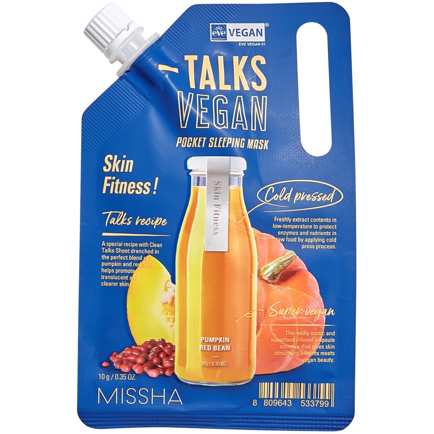 Missha Talks Vegan wygładzająca maska do twarzy na noc, 10 g