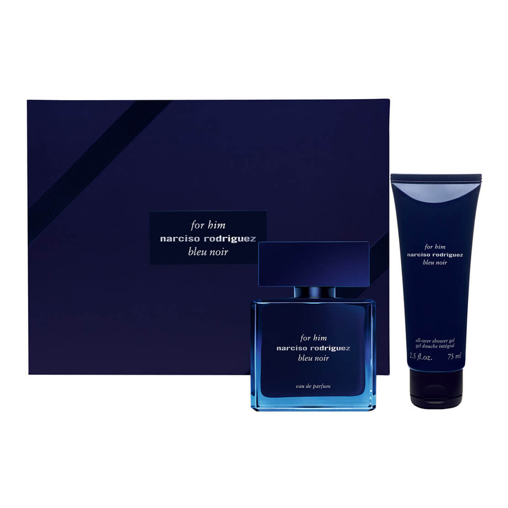 Narciso Rodriguez Bleu Noir For Him zestaw męski: woda perfumowana, 50 ml + żel pod prysznic, 75 ml